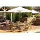 preview thumbnail 12 of 16, Maracay Tree Bark Outdoor Dining Set with Stackable Chairs (9-Piece)