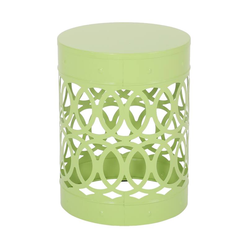 Outdoor Metal S/2 End table, No assembly is required, This comes as a set of two