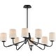 preview thumbnail 1 of 9, Maxim 12698WT Durham 8 Light 35" Wide Chandelier Black