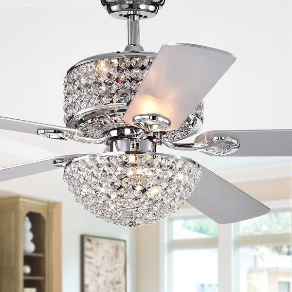 Silver Orchid Finlayson Chrome 5-blade 52-inch Lighted Ceiling Fan - On  Sale - Overstock - 25323693