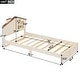 preview thumbnail 11 of 9, Warmth Design Platform Bed Kids Bed Frame with Slat - Twin - Beige