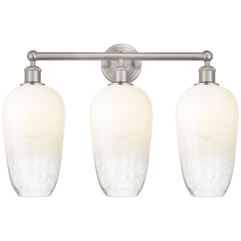 Innovations Lighting Endless Possibilities Edison - Brookhaven Flute - 3 Light 25" Bath Vanity Light - Brushed Satin Nickel/Opal