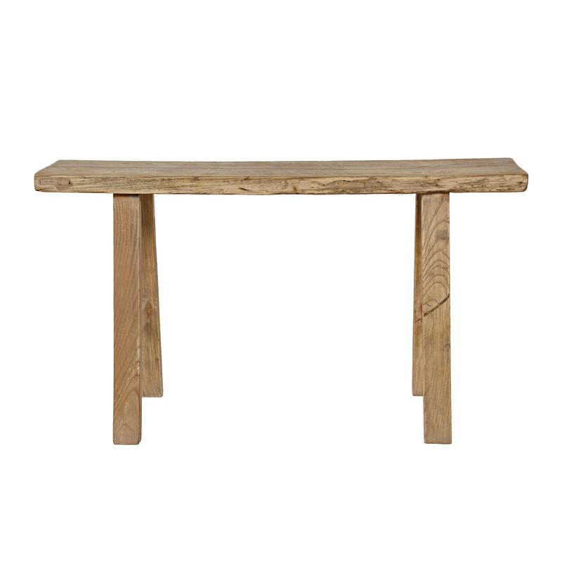 Artissance 35" Long 10" Wide Elmwood Bench, Natural Wood - 8' x 11' - 8' x 11'
