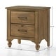 preview thumbnail 2 of 2, Highland 2-Drawer Wood Nightstand with Charging Outlet, Sand Dune