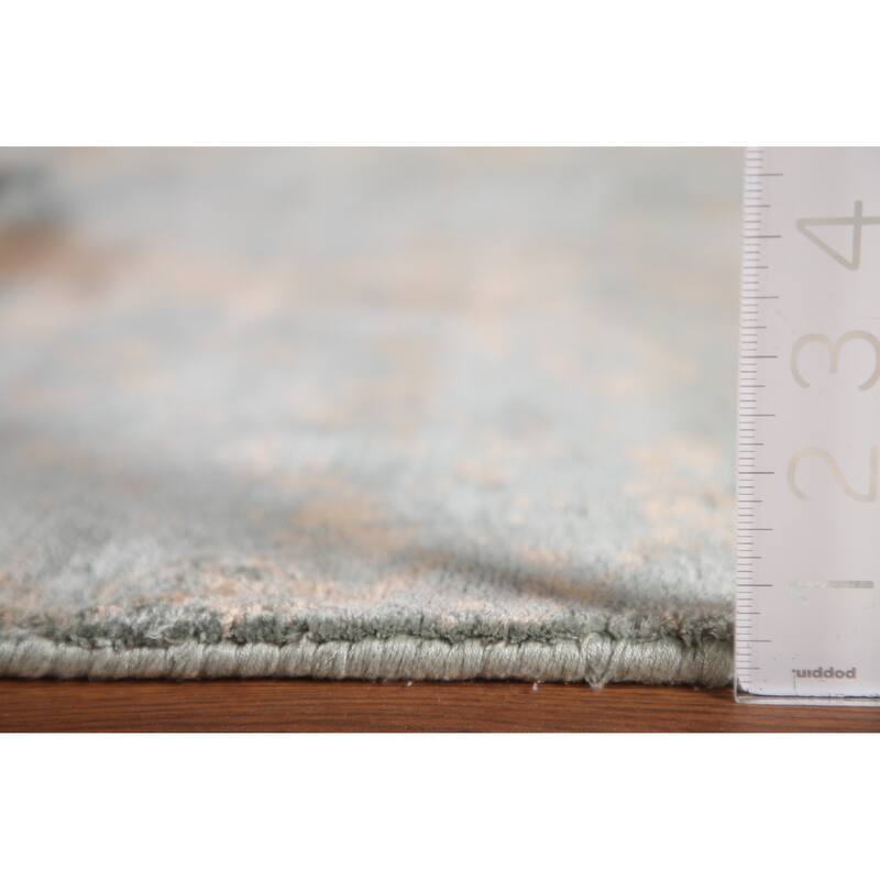 Modern Abstract Area Rug Handmade Wool Carpet - 7'11"x 9'11"