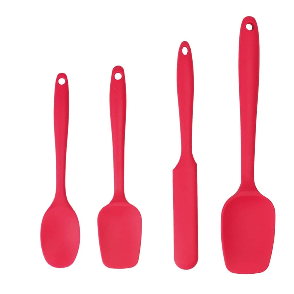 Silicone Spatula Set 4 Pcs Heat Resistant Turner Non Stick Spatula
