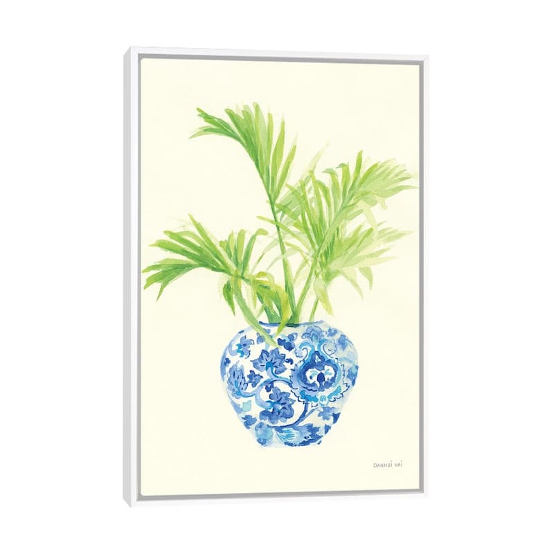 iCanvas "Palm Chinoiserie II" by Danhui Nai Framed Canvas Print - White - 40x26