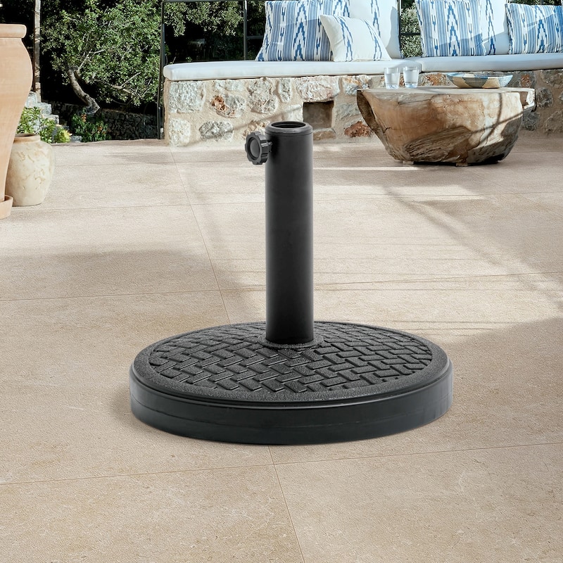 VredHom 30lbs Heavy Duty Patio Market Umbrella Base - 14.96" L x 14.96" W x 13" H - Black