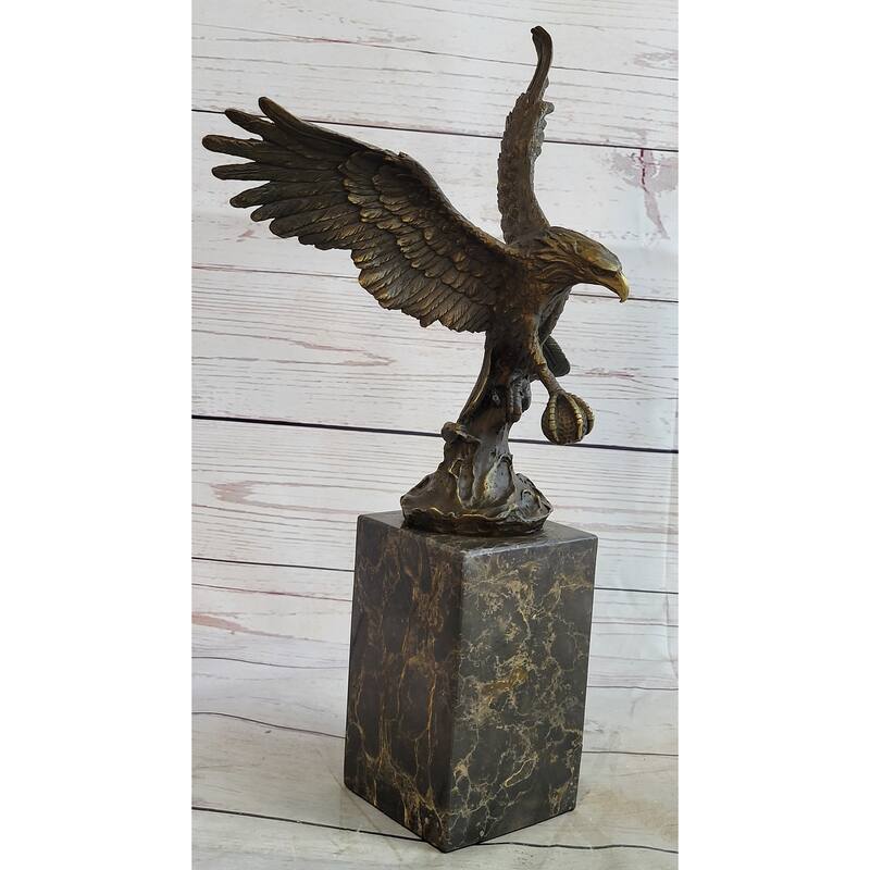 Hand Made American Bald Eagle By Milo Bookend Book End Museum Quality Bronze