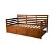preview thumbnail 15 of 37, Copper Grove Kutaisi Wood Daybed (Mattress Not Included) With Trundle - Barbados