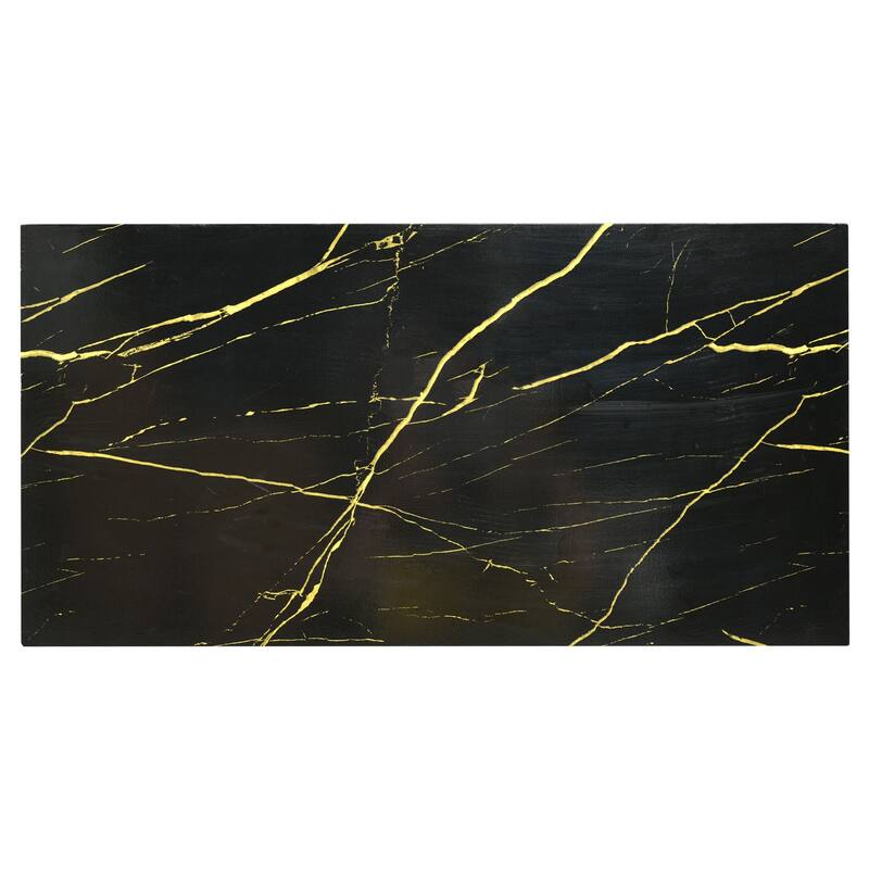 Contemporary Coffee Table with Faux Marble Top