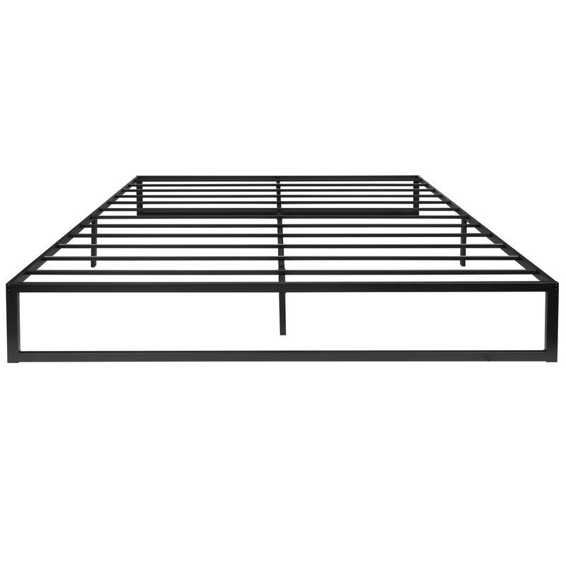 Platform Bed Frame; Pocket Spring Mattress & Memory Foam Topper