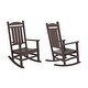 preview thumbnail 26 of 51, Laguna Traditional Weather-Resistant Rocking Chair (Set of 2) Dark Brown
