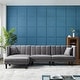 preview thumbnail 1 of 16, Velvet Split Back Reversible Sectional Sofa Bed Armless Sleeper Manual Recline Couch with Plastic Legs&2 Pillows Dark Grey