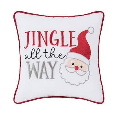 10" x 10" Jingle All The Way Small Christmas Accent Pillow