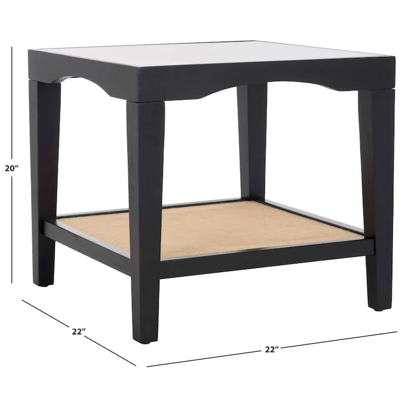 SAFAVIEH Couture Nicolella Square Glass Accent Tabl - 22"W x 22"D x 20"H