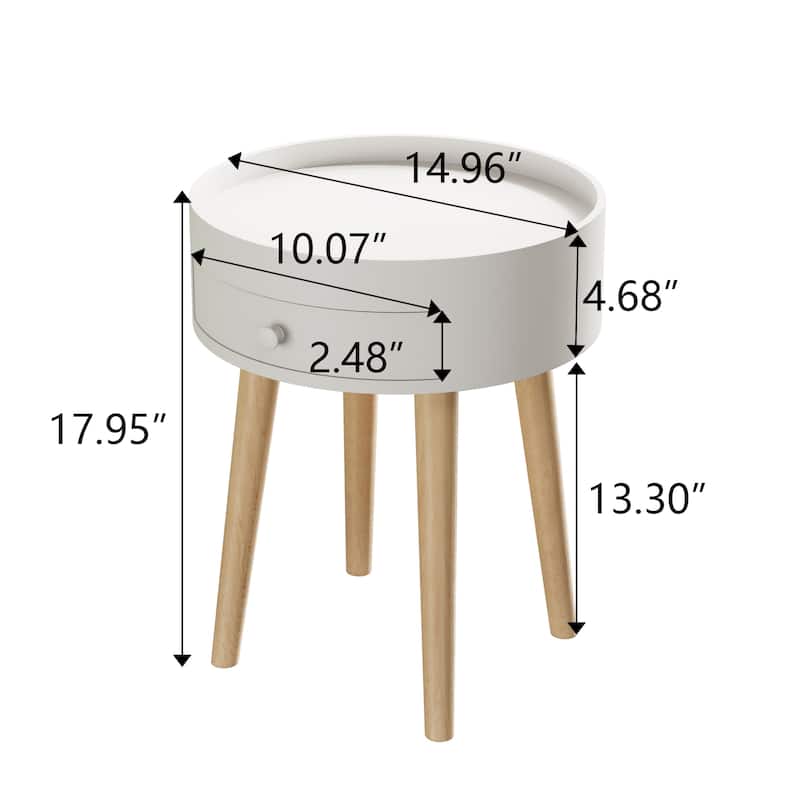 Modern Coffee Table with Drawer, Sofa Side Table