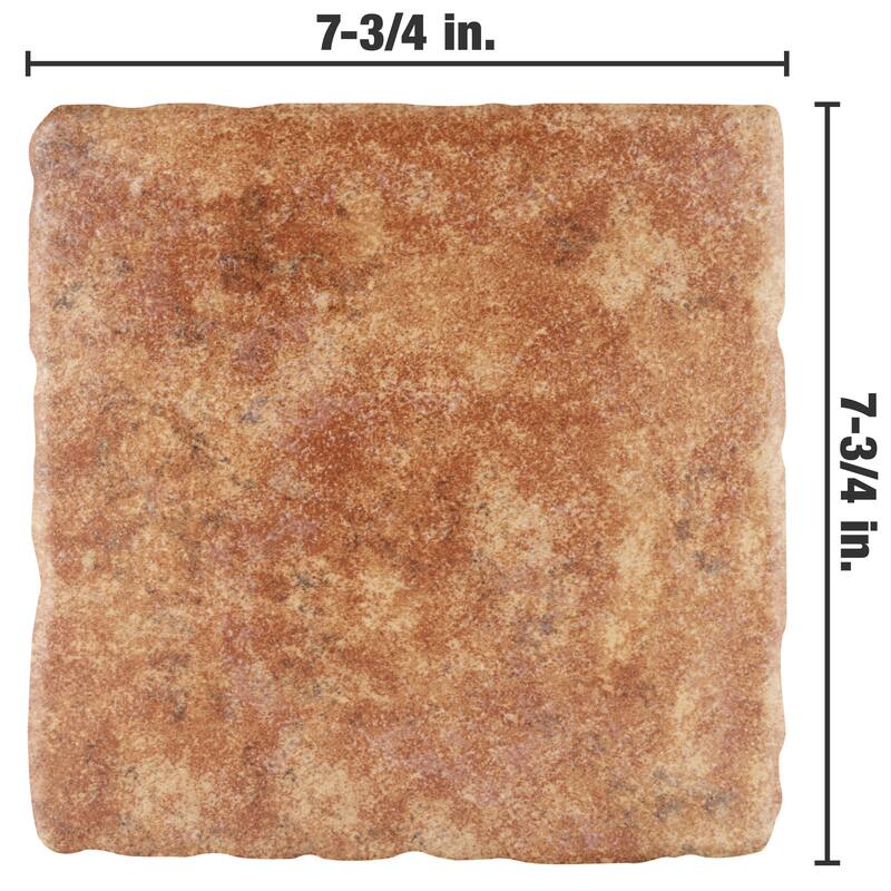 Merola Tile Costa Marron 7-3/4" x 7-3/4" Ceramic Floor and Wall Tile