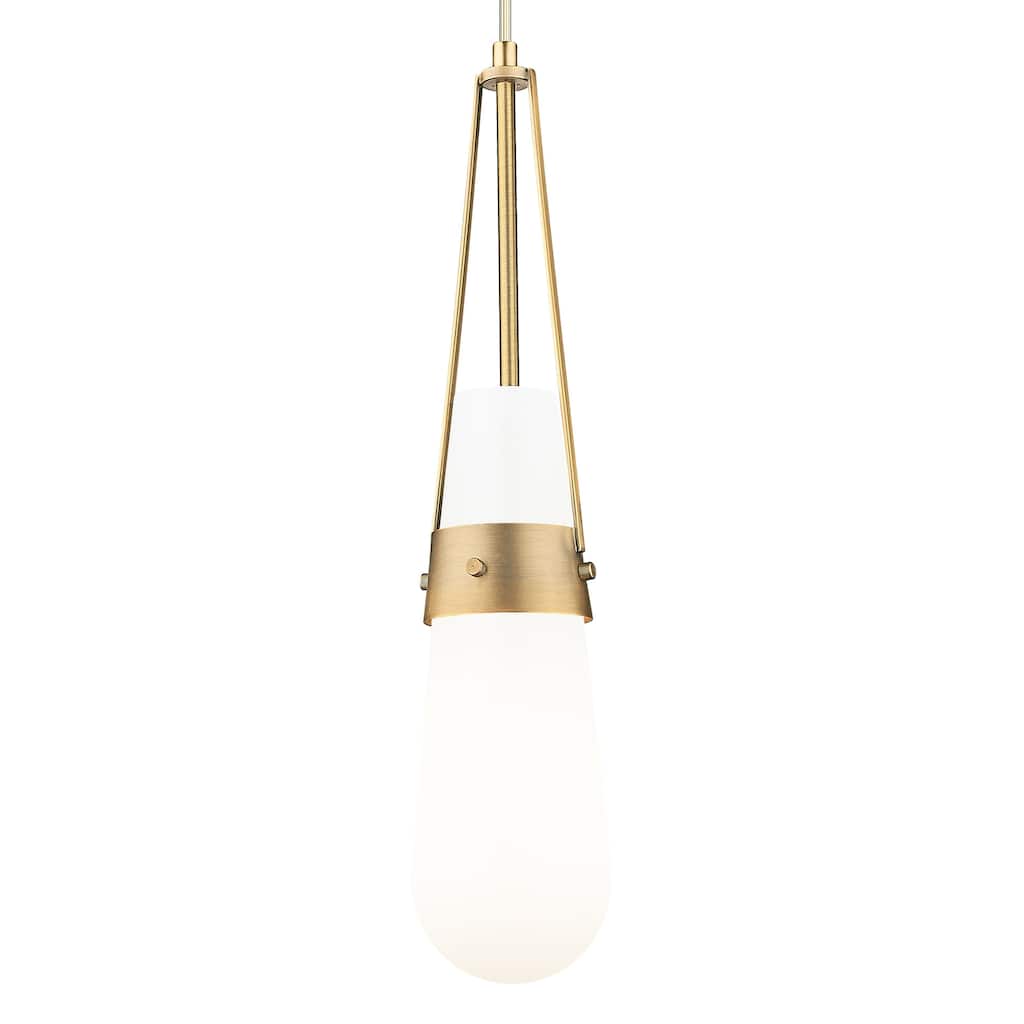 Innovations Lighting 452-1P-G452-4GWH Milan 4" Wide Mini Pendant with