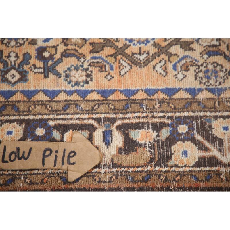 Hand Knotted Oriental 100% Wool Carpet Traditional All-Over Oranges & Rust Hamedan Runner Rug - 9' 8'' X 3' 7''