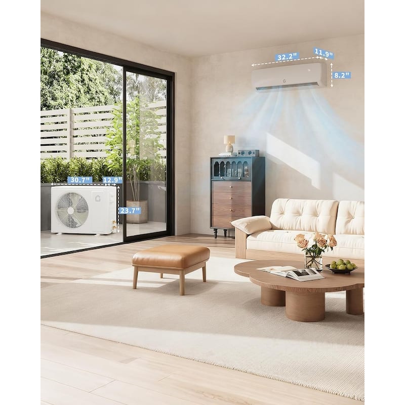 19 SEER 12000 BTU Mini-Split Air Conditioner, Cool Up to 750 Sq. Ft, 115V