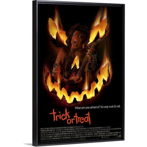 "Trick or Treat (1986)" Black Float Frame Canvas Art