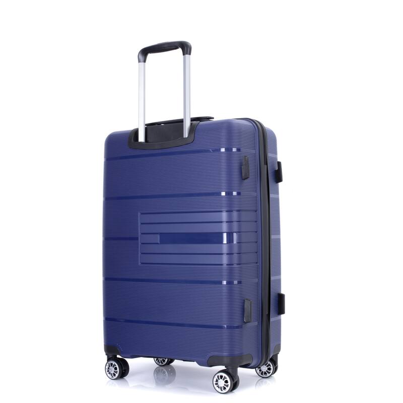 3-Piece, Hard-shell Luggage, Lightweight Luggage with TSA Lock and 2 Swivel Wheels, for Boarding Travel, Navy