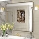 preview thumbnail 161 of 192, KIOTEE Modern Metal Frame Wall Mounted Bathroom Vanity Mirror with 5-year warranty 40x36 - Bronze
