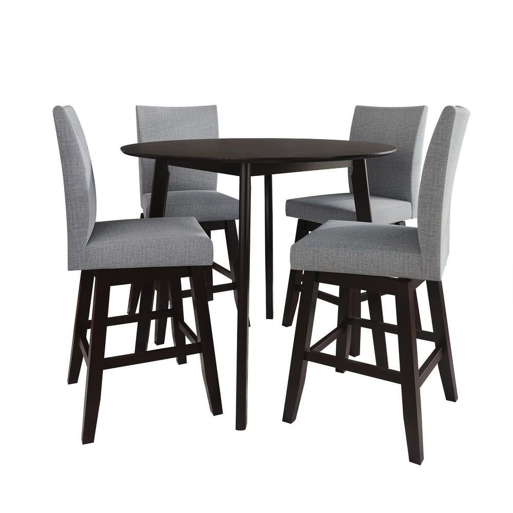 CraftPorch Minimalist Swivel Counter Chairs with Round Table