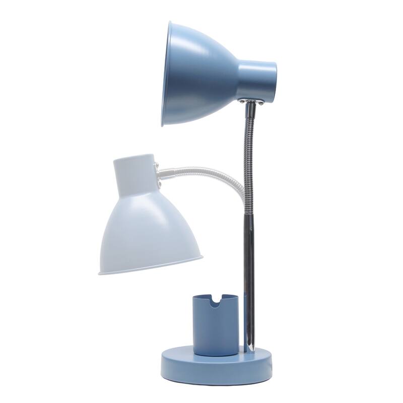 Gooseneck Desk Lamp with Adjustment Shade - 16.25" - Blue