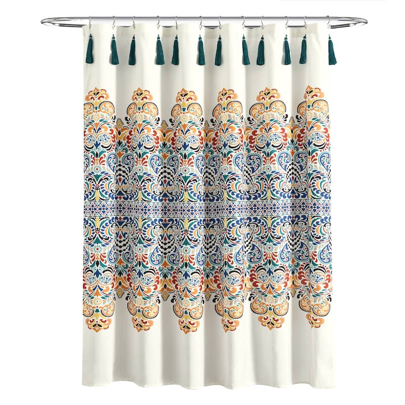 Lush Decor Boho Medallion Shower Curtain