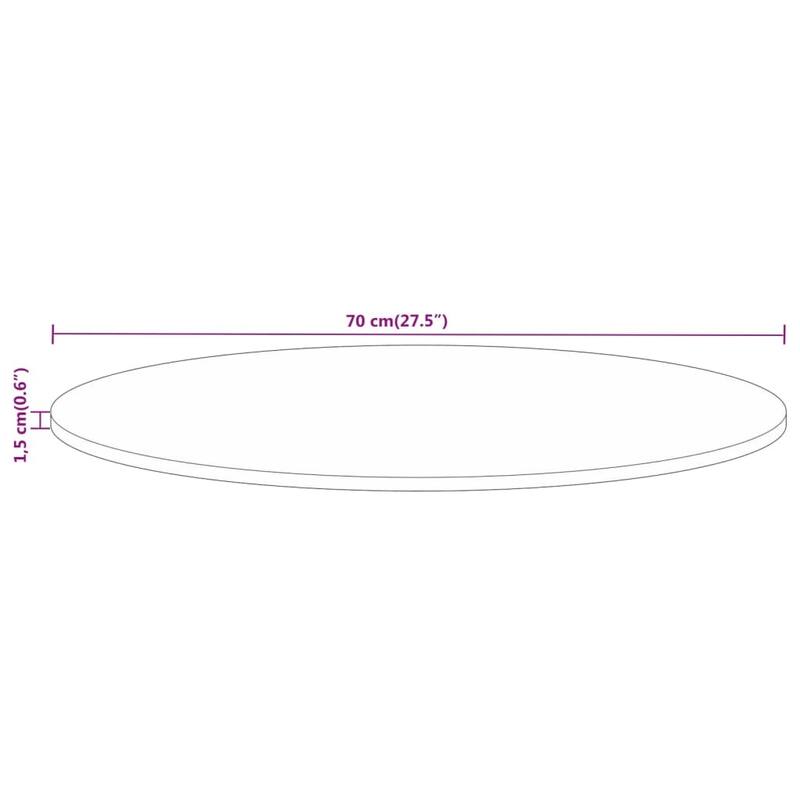vidaXL Table Top Replacement Coffee Dining Room Furniture Round Solid Wood