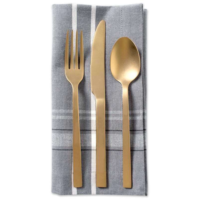 Design Imports Black French Stripe Napkin Set (Set of 6)