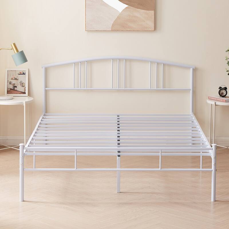 VECELO Bed Frame with Headboard & Metal Slat,Easy Set up- Twin/Full/QueenSize Bed
