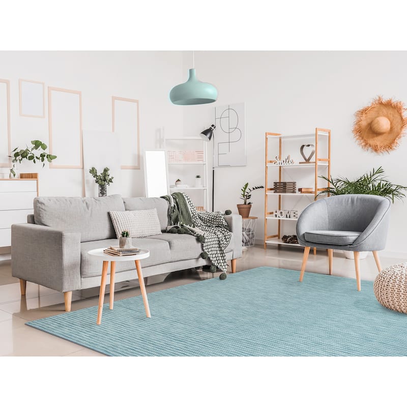 Liora Manne Carmel Textured Striped Indoor/ Outdoor Area Rug