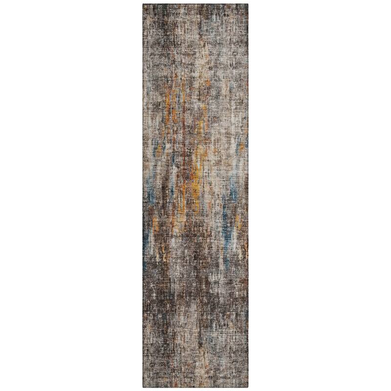 Machine Washable Indoor/ Outdoor Chantille Solid Ombre Rug