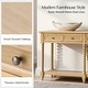 preview thumbnail 8 of 26, HUALAL HOME Dennis Farmhouse Modern 2-Drawers Wood Console Table with Solid Wood Legs