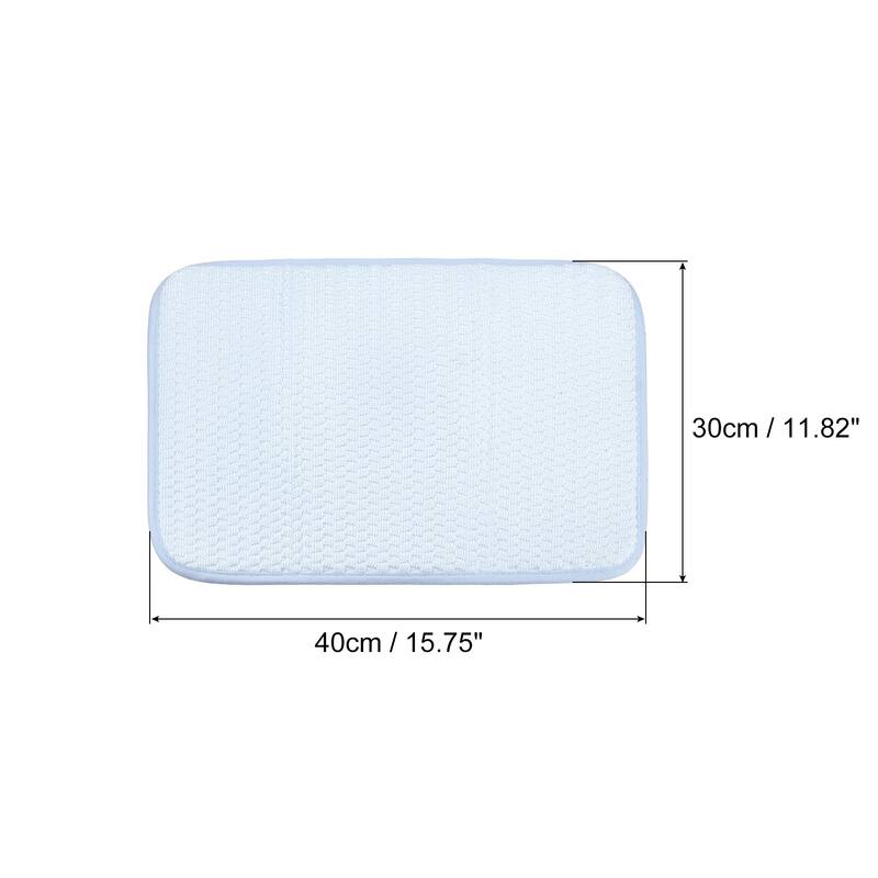 Reversible Dish Drying Mat, Microfiber Dry Pad Dish Draining Mat 1Pcs - Blue