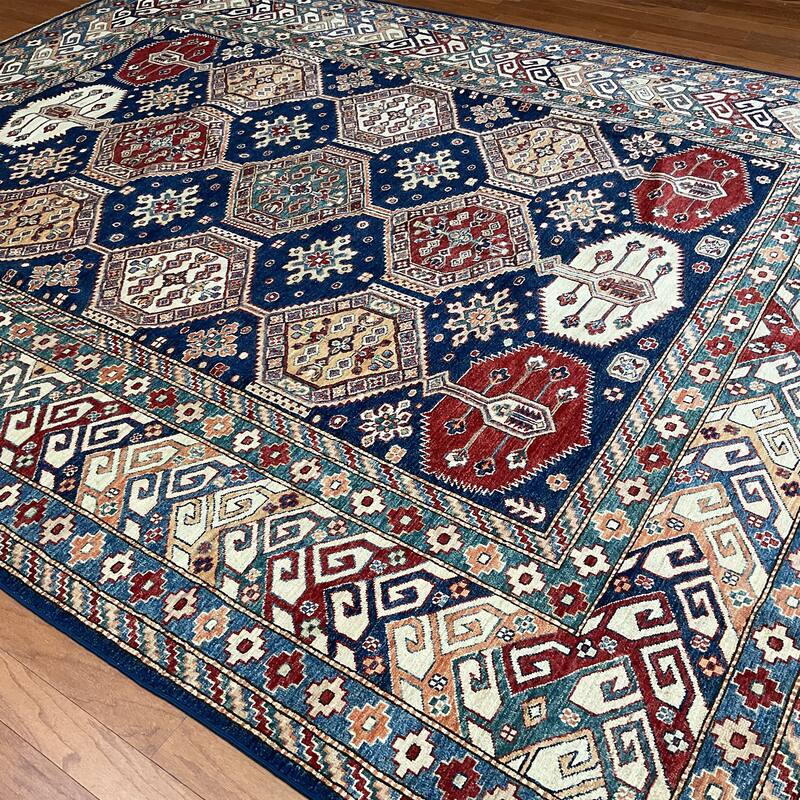 HERAT ORIENTAL Handmade Super Kazak Wool Rug - 8' x 10'2"