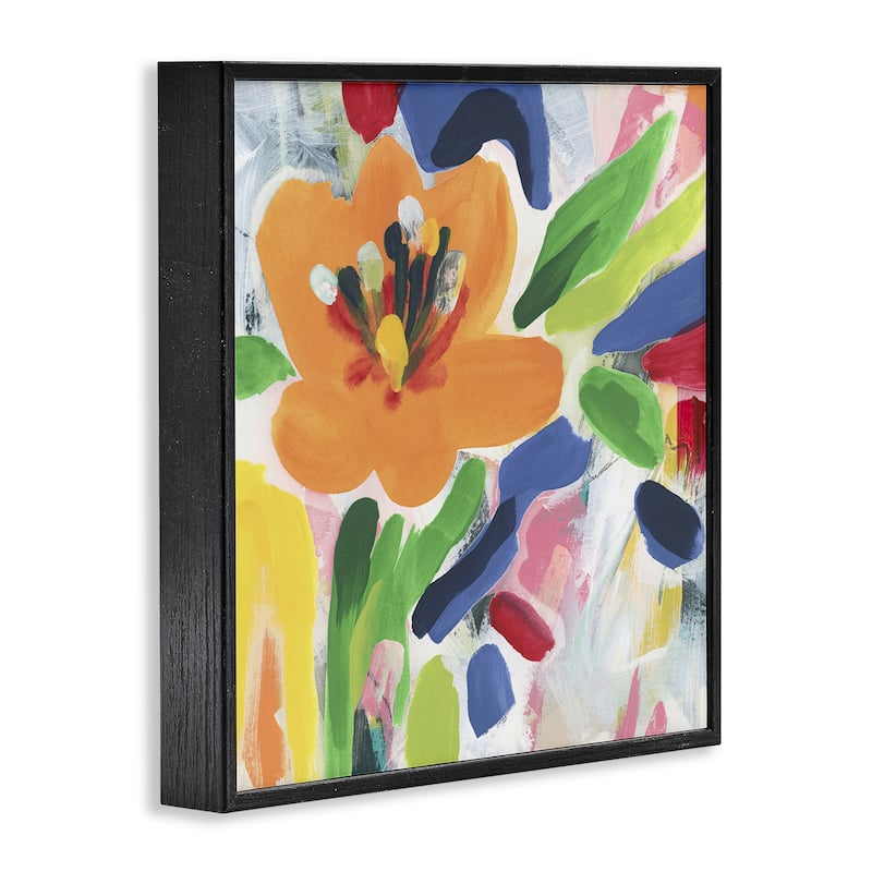 Stupell Blossoms in Rich Hues Framed Giclee Art Design By June Erica Vess