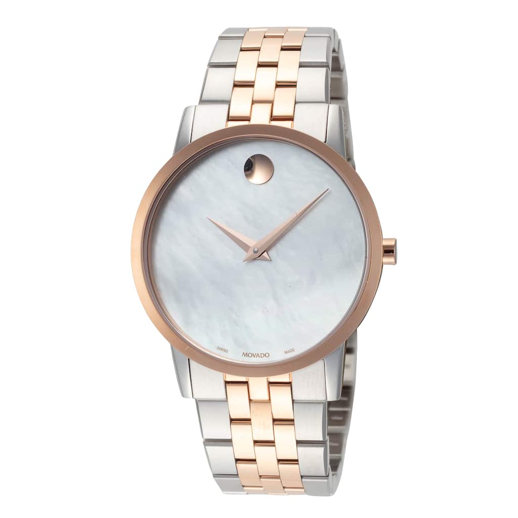 Movado Women's 33mm Museum Quartz Watch 0607629 - White Mother-of-Pearl - One Size