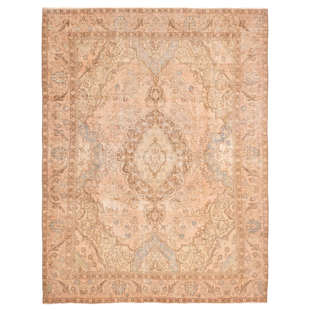 ECARPETGALLERY Hand-knotted Antalya Vintage Copper Wool Rug - 9'8 x 12'10