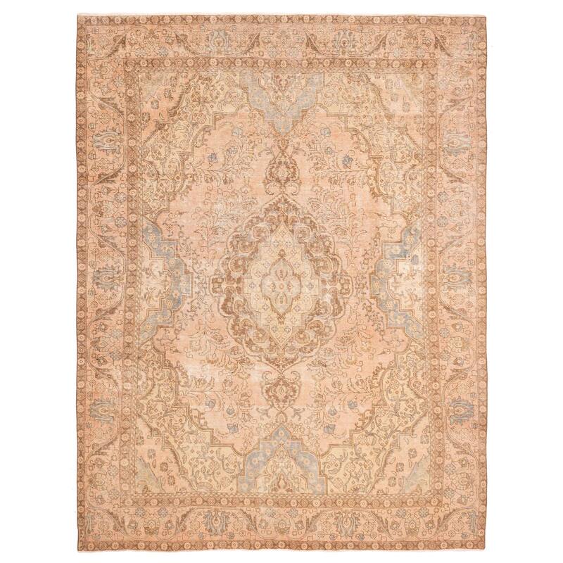 ECARPETGALLERY Hand-knotted Antalya Vintage Copper Wool Rug - 9'8 x 12'10