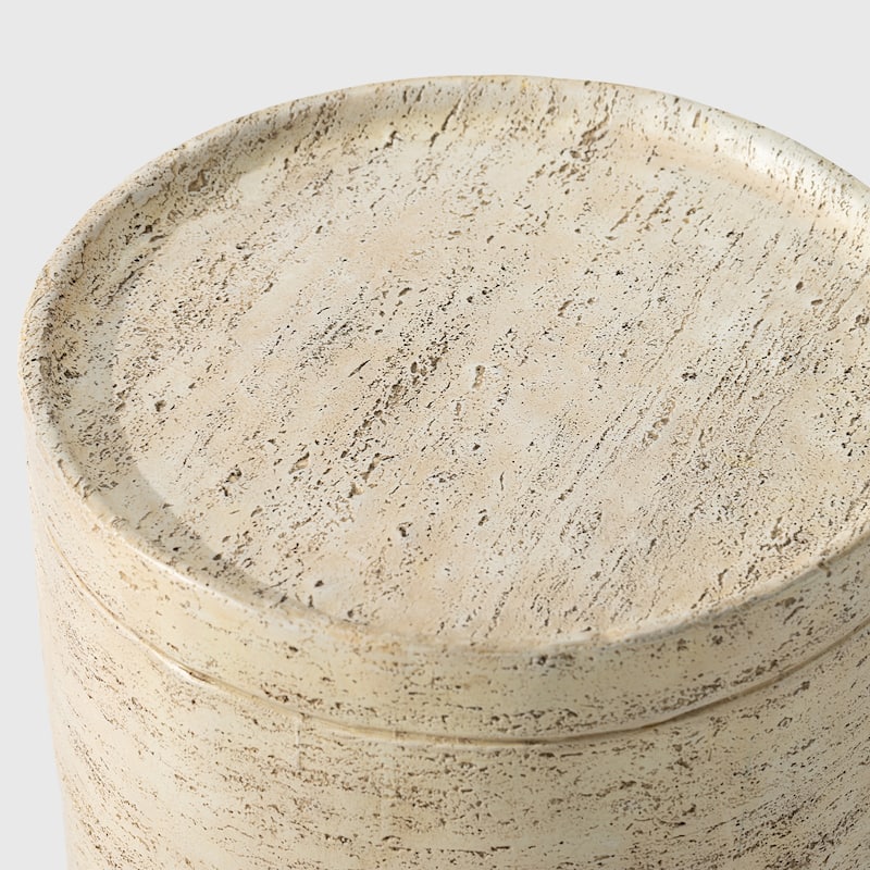 Patio Outdoor 14" Ceramic Side Table Garden Stool Log Table