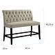 preview thumbnail 4 of 5, Sheila Contemporary Fabric Tufted Counter Height 2-seat Bench by Furniture of America
