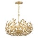 preview thumbnail 2 of 3, Broche 5 Light Antique Gold Chandelier