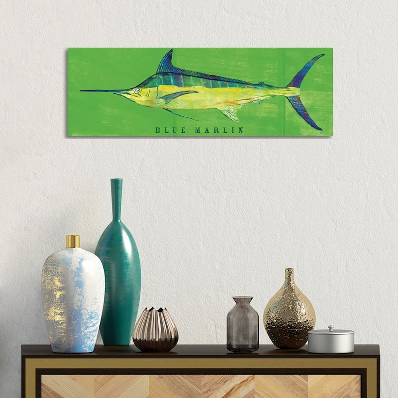 iCanvas "Blue Marlin" by John Golden Canvas Print - 12x36x1.5