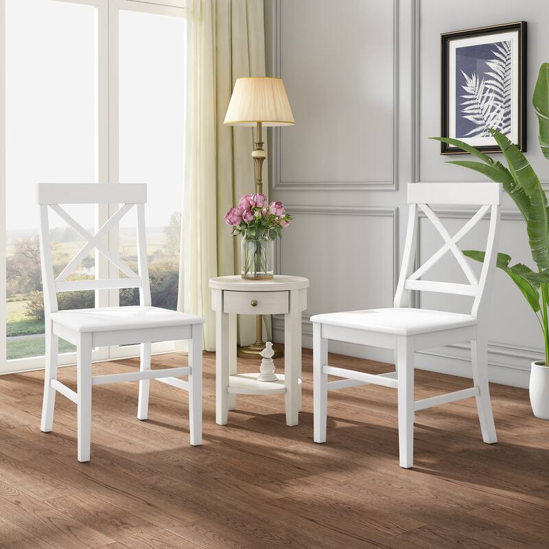 White Family Party Dining Chairs Vintage Country Dining Chairs