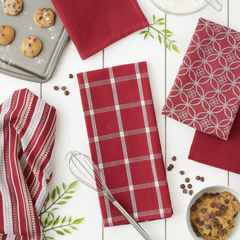 DII Assorted Kitchen Dishtowel & Dishcloths (Set of 5)