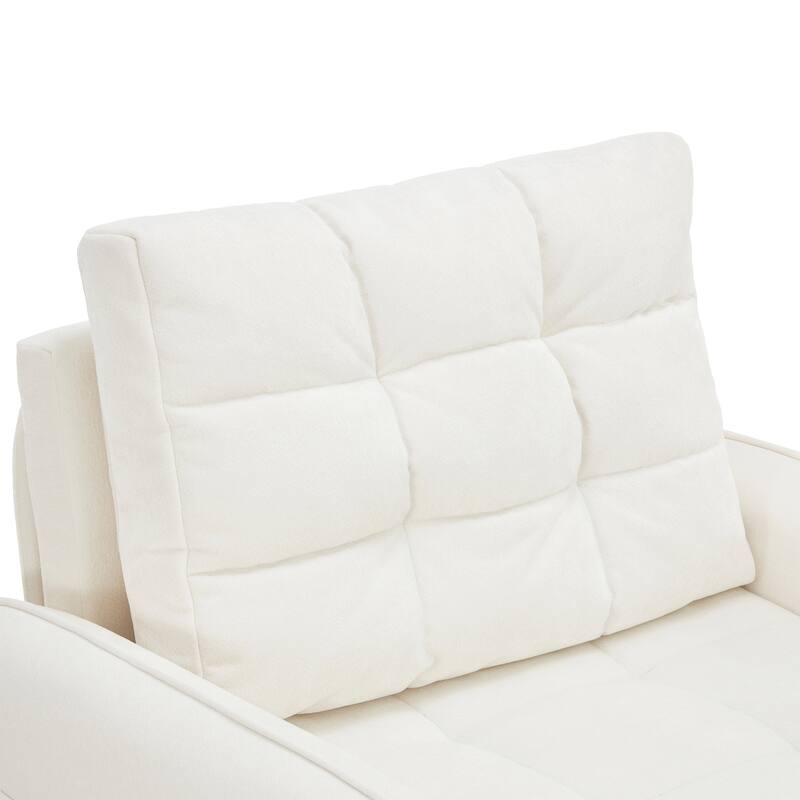 Roomfitters 3-in-1 Sleeper Chair Bed, 80'' Pull Out Lounge with USB Charging, Storage Pockets, Chenille